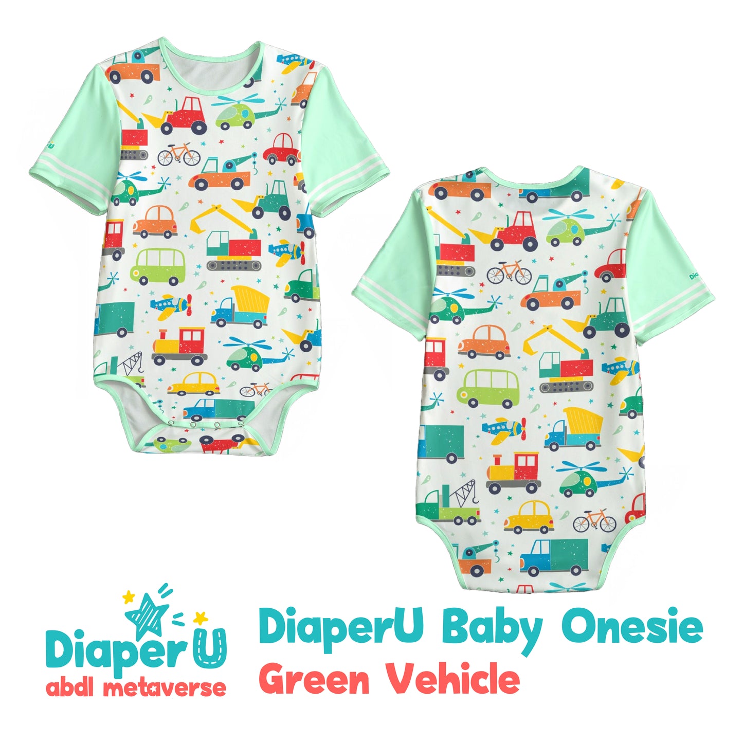 ABDL Onesie - Green Vehicle