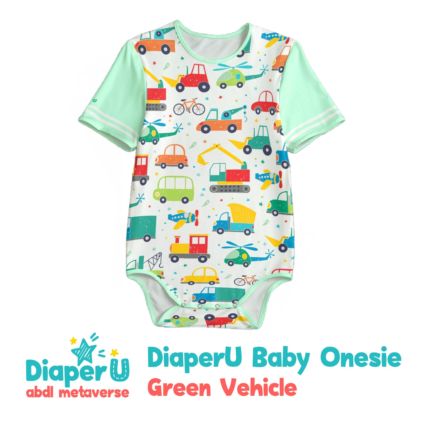 ABDL Onesie - Green Vehicle