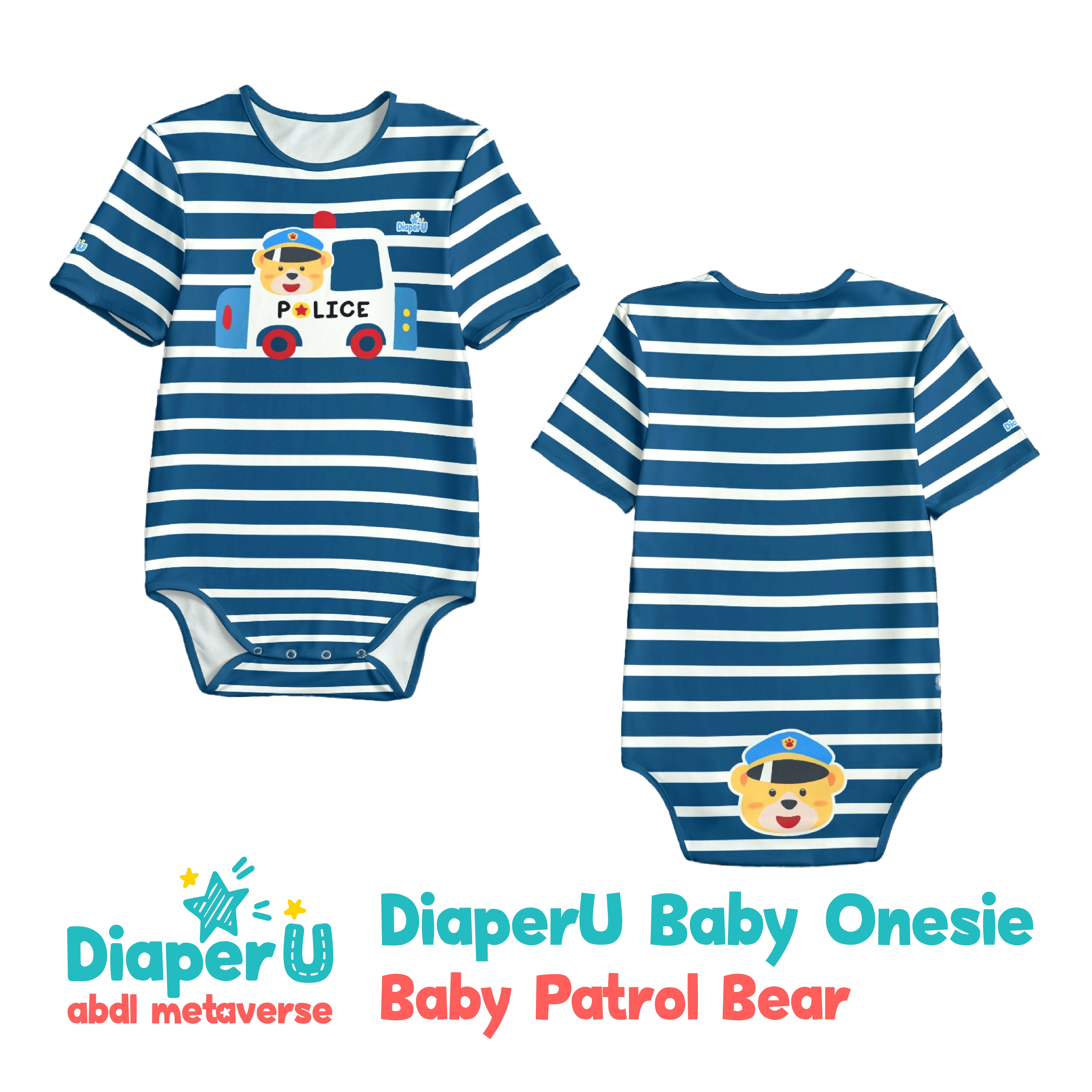 ABDL Adult Baby Boy Short Sleeve Baseball Jersey - Blue – DiaperU