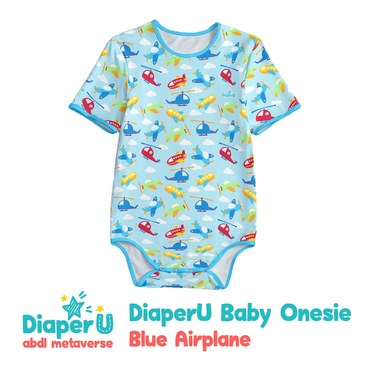 ABDL Onesie - Blue Airplane