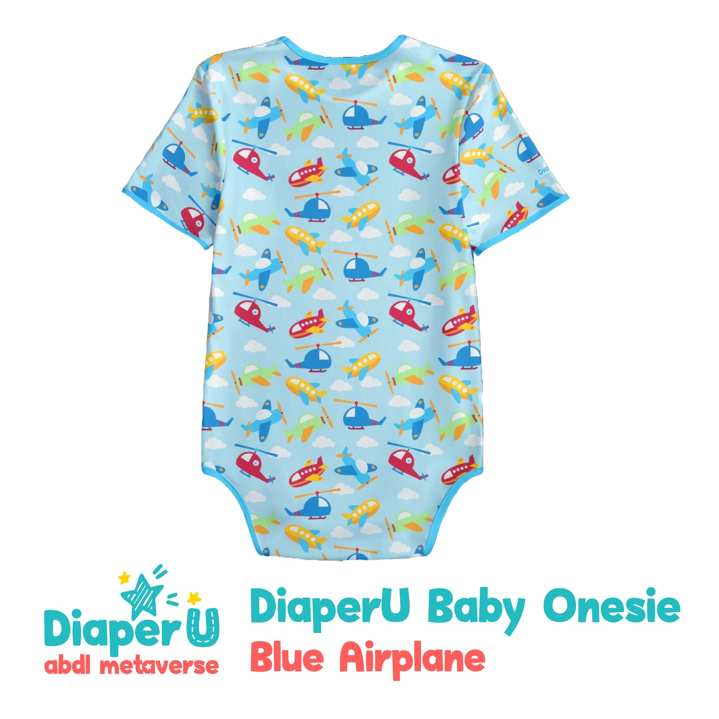 ABDL Onesie - Blue Airplane