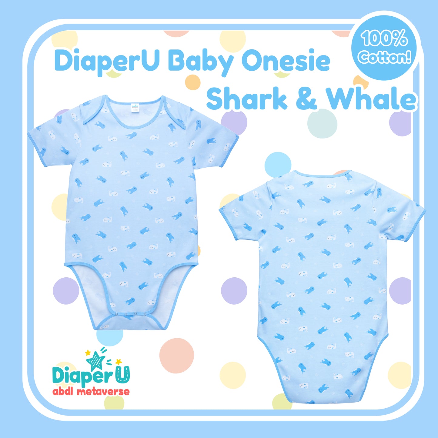 ABDL Onesie - Shark & Whale