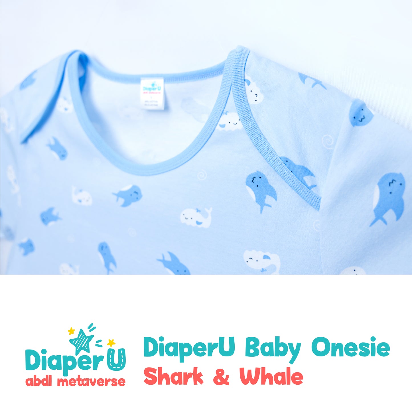 ABDL Onesie - Shark & Whale