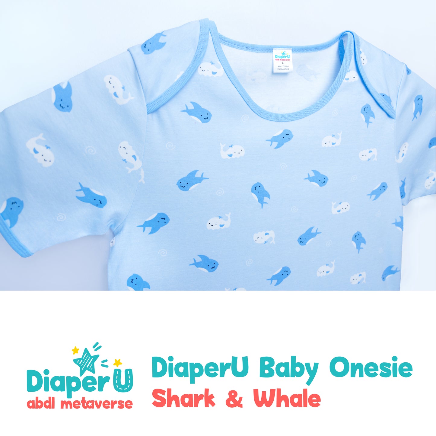 ABDL Onesie - Shark & Whale