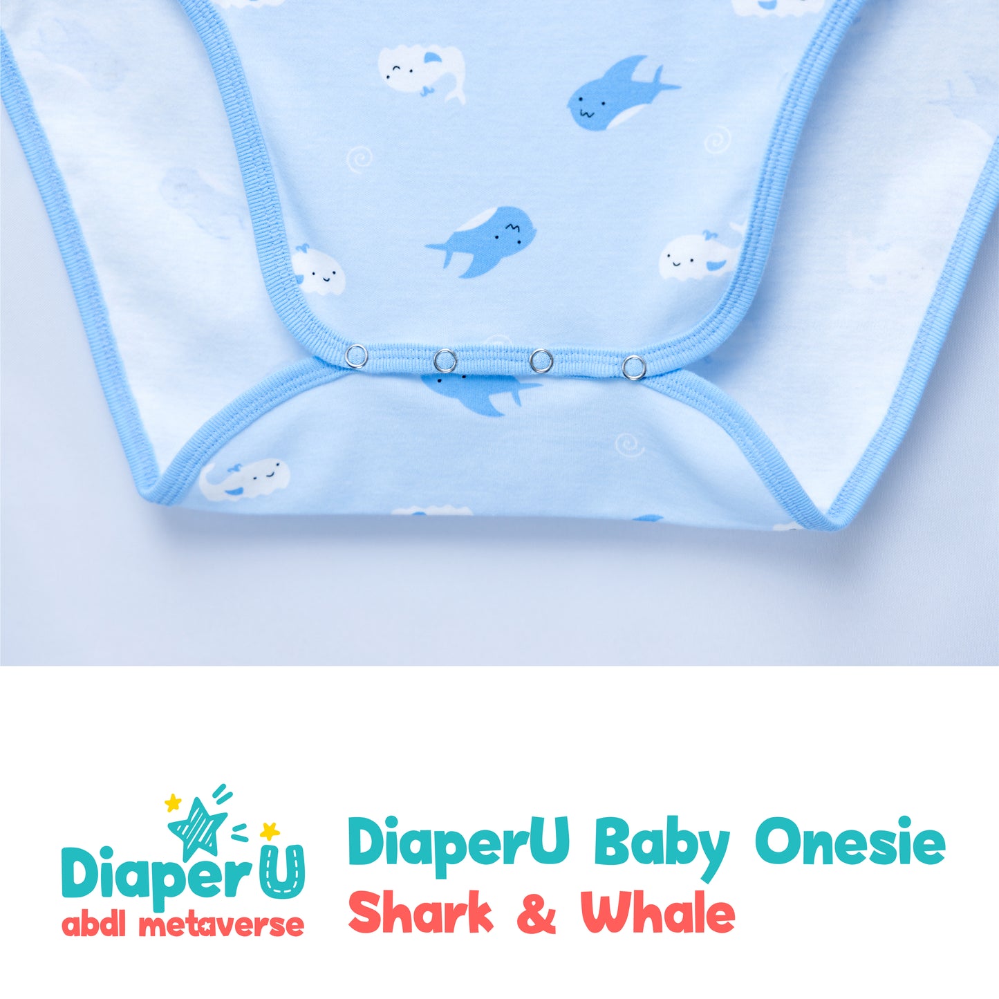ABDL Onesie - Shark & Whale