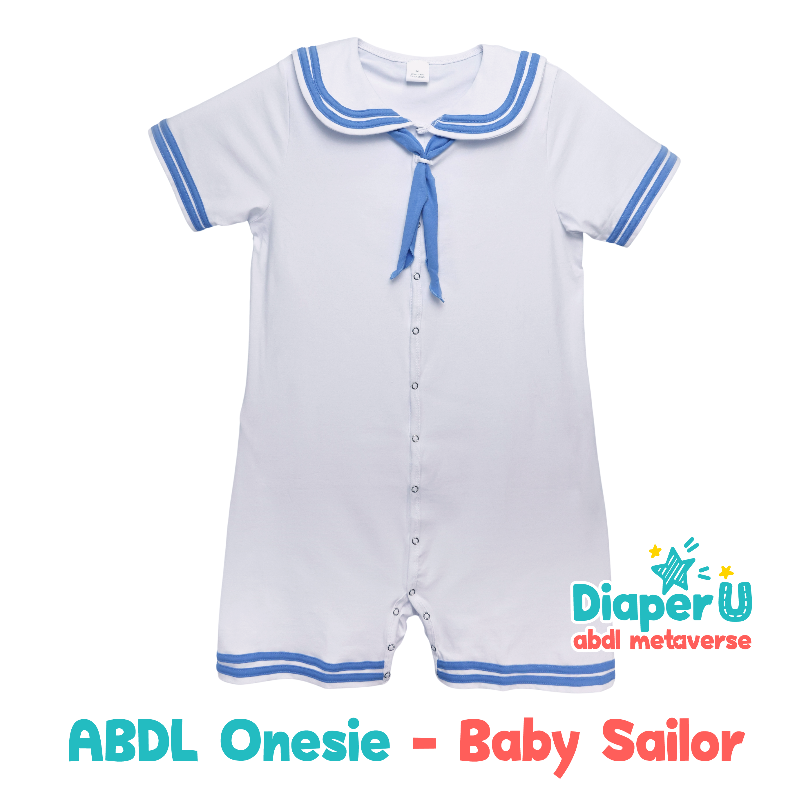 ABDL Adult Baby Boy Short Sleeve Baseball Jersey - Blue – DiaperU