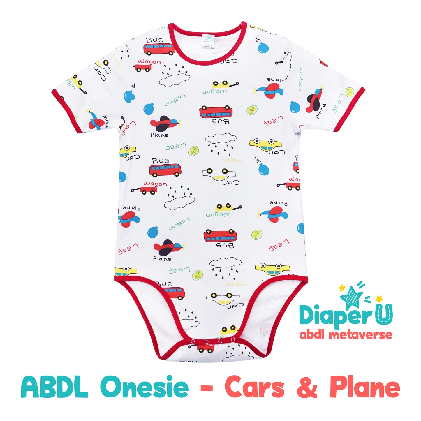 ABDL Onesie - Cars & Plane