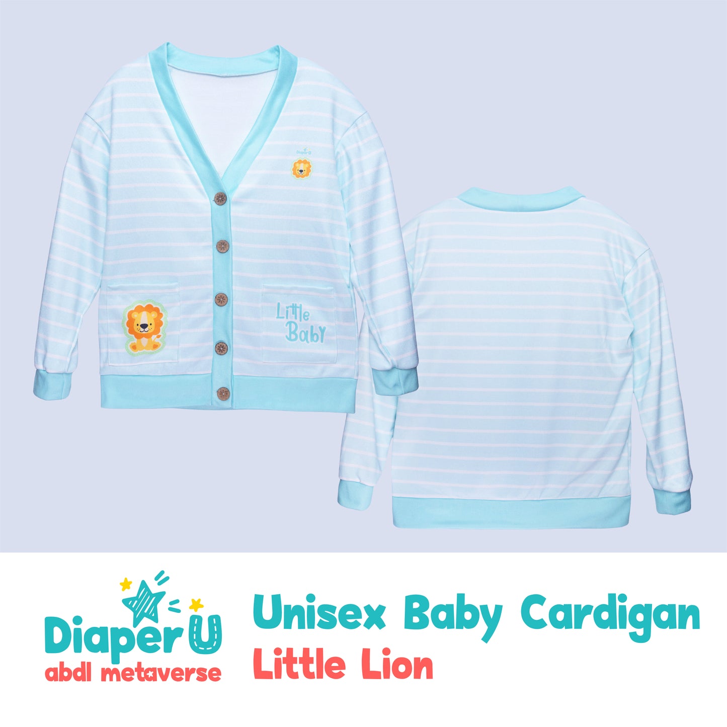 Unisex Baby Cardigan - Little Lion