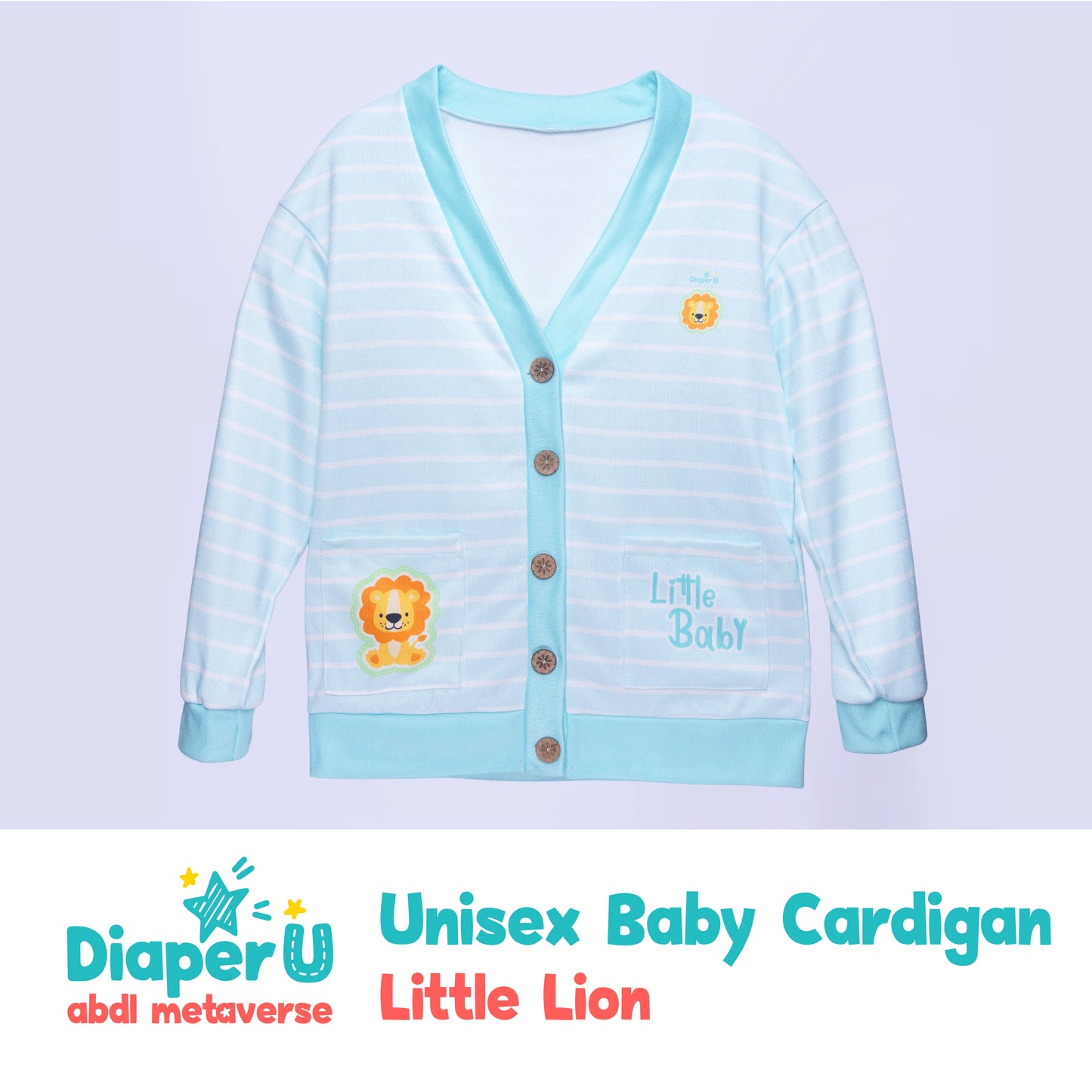 Unisex Baby Cardigan - Little Lion