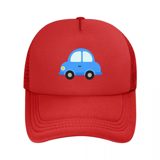 Blue Baby Car Snapback Hats (Red Black)