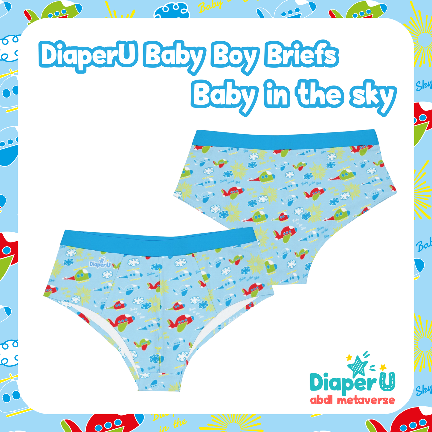 Baby Boy Briefs - Baby in the sky