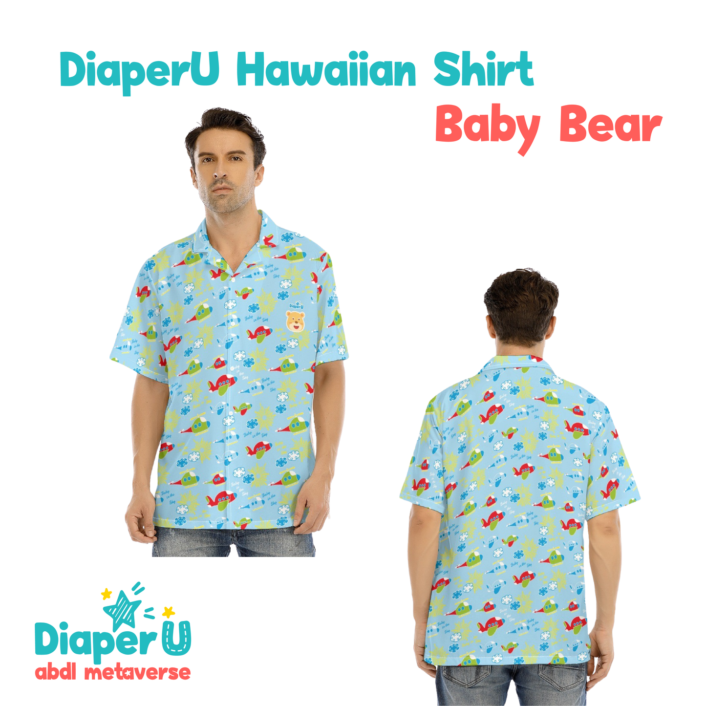 Adult Baby Hawaiian Shirt - Baby Bear
