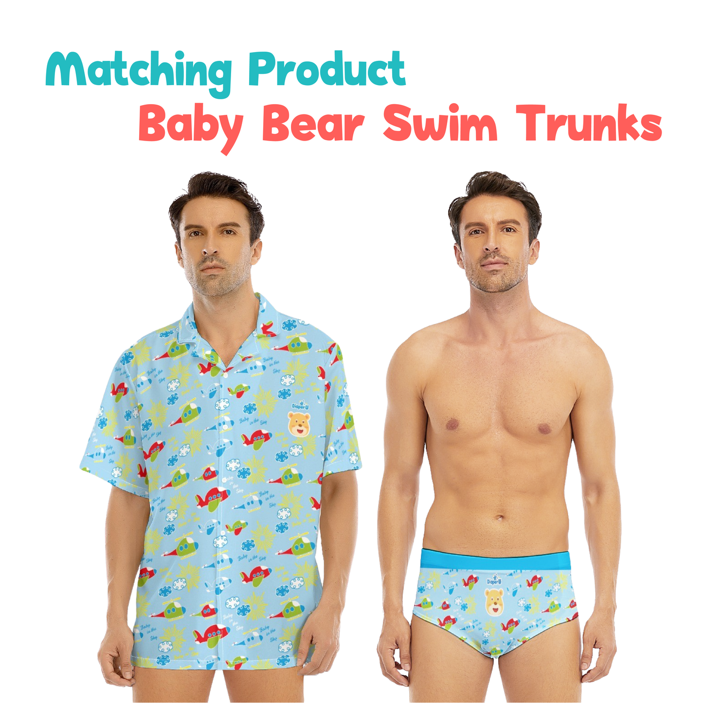 Adult Baby Hawaiian Shirt - Baby Bear