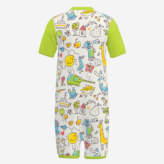 Snap-Up Sleepytime Romper - Doodle Safari