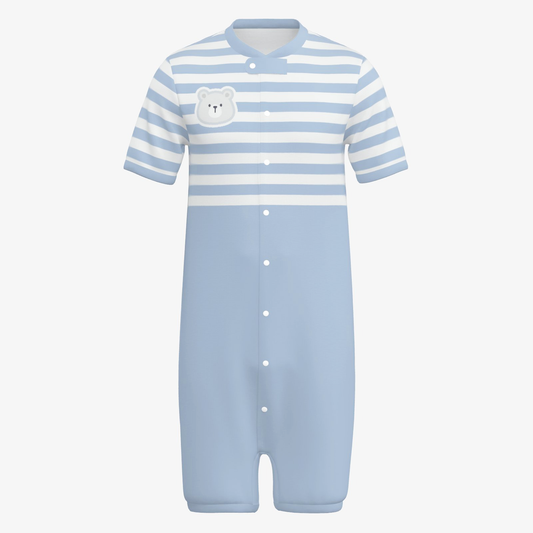 Snap-Up Sleepytime Romper - Polar Bear (Royal Blue)