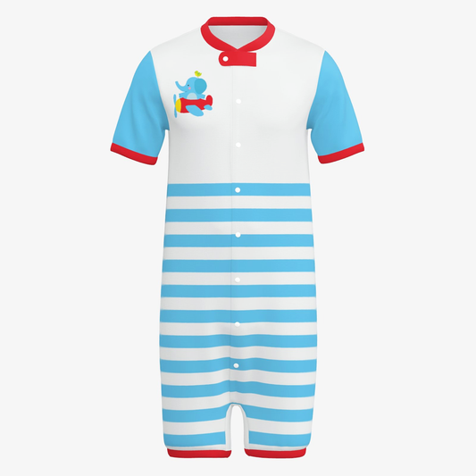 Snap-Up Sleepytime Romper - Baby Elephant