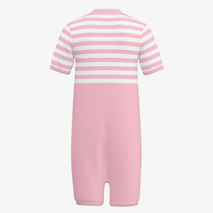 Snap-Up Sleepytime Romper - Polar Bear (Baby Pink)