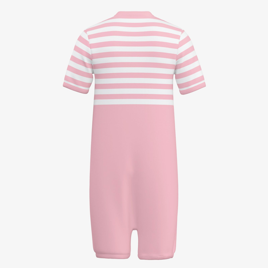 Snap-Up Sleepytime Romper - Polar Bear (Baby Pink)