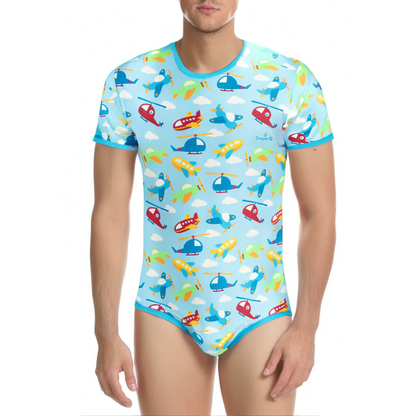 ABDL Onesie - Blue Airplane