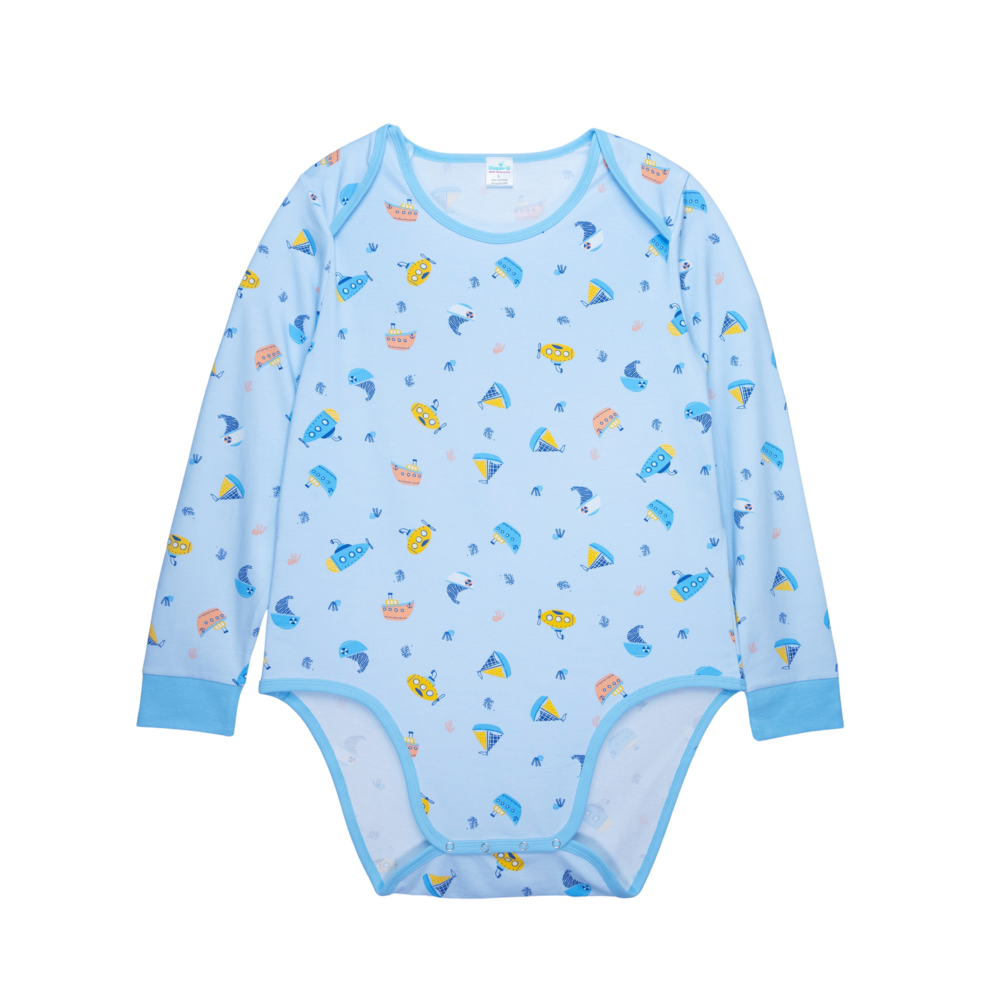 ABDL Long Sleeve Onesie - Little Ships