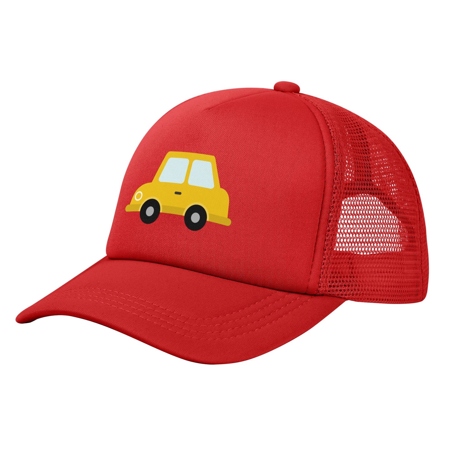 Yellow Baby Car Snapback Hats (Pink Red)