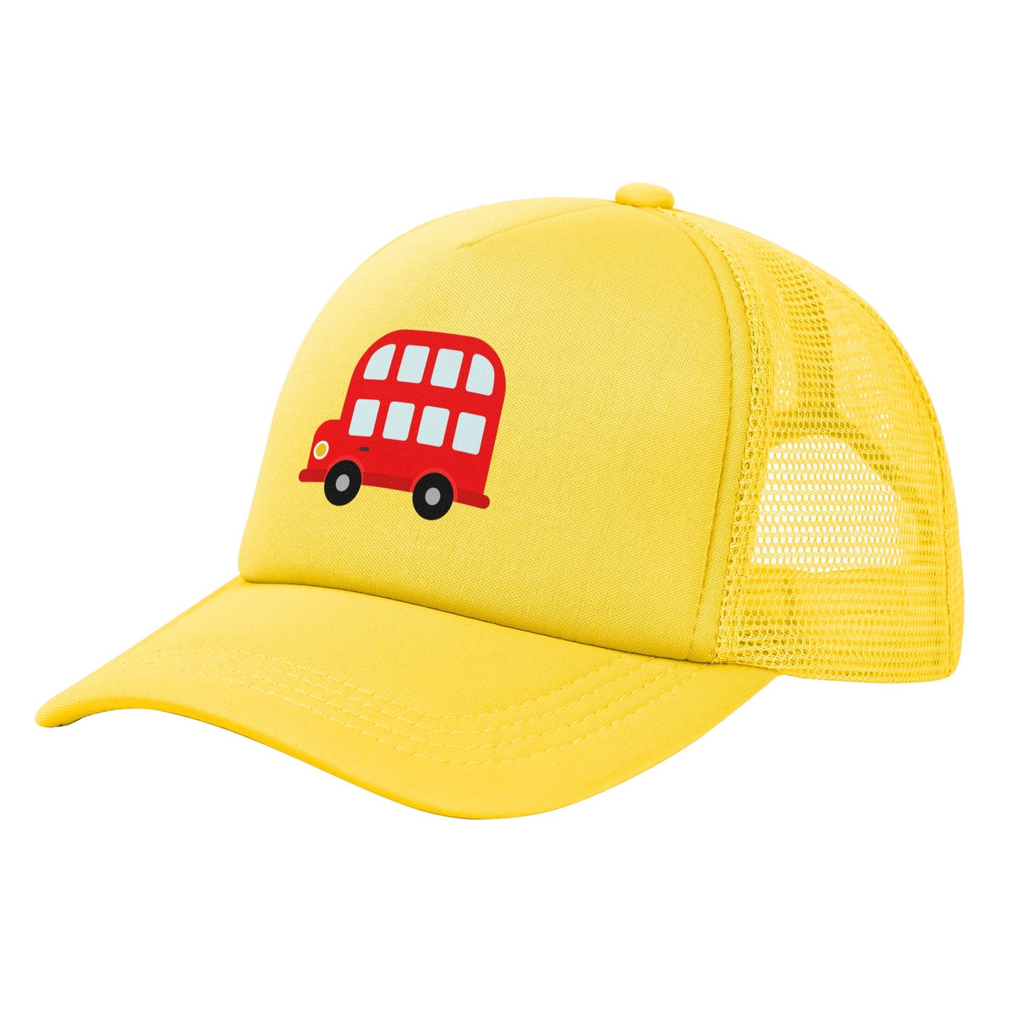 Red Baby Bus Snapback Hats (Black Yellow)