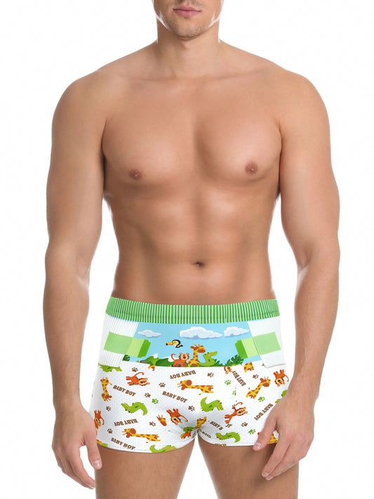 Baby Boy Boxer Briefs - Safari - Fit for All, Up to 6XL!