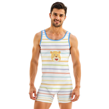 ABDL Playtime Snug-Suit - Rainbow Bear