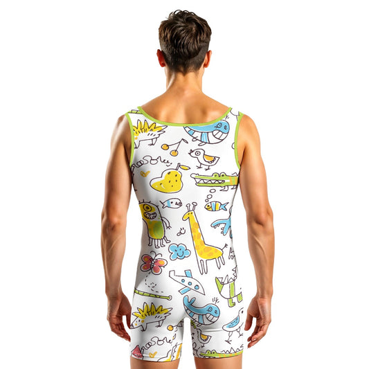 ABDL Playtime Snug-Suit - Doodle Zoo