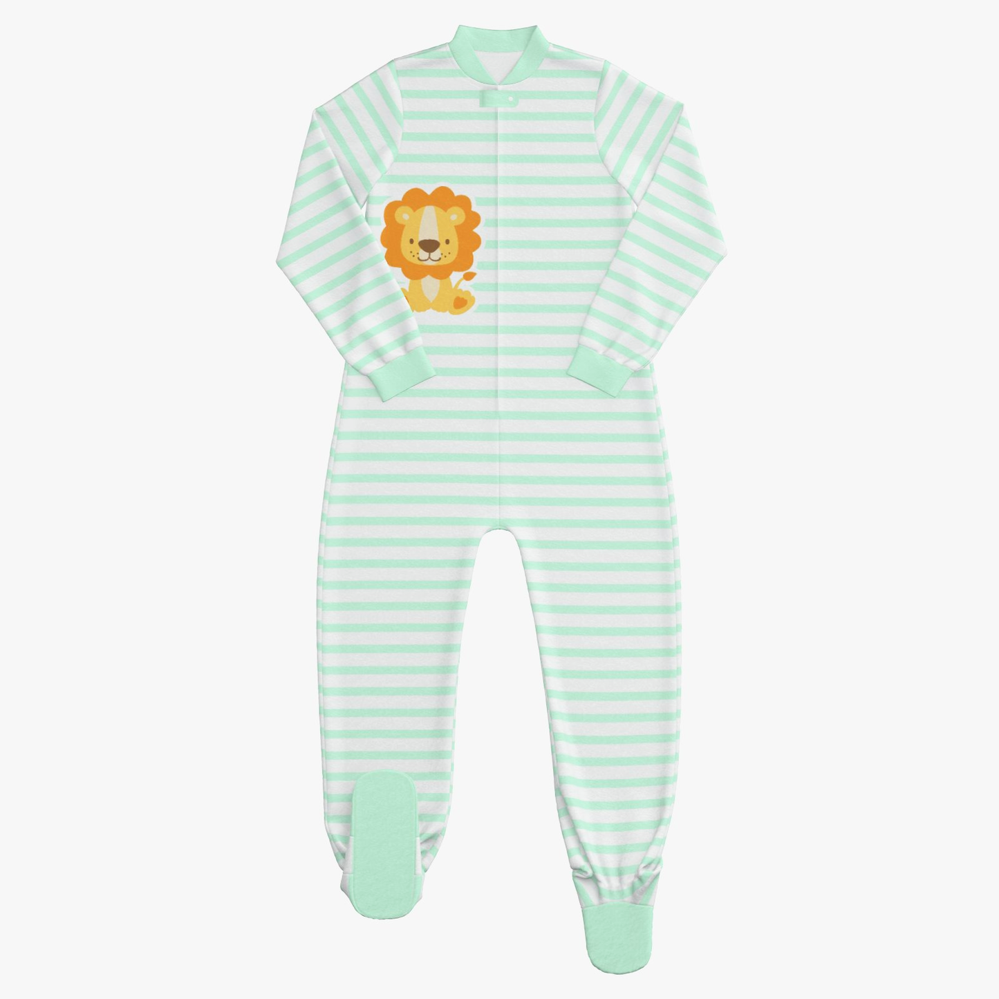 BabyCloudie Plush Fleece Footed Jammies - Baby Lion