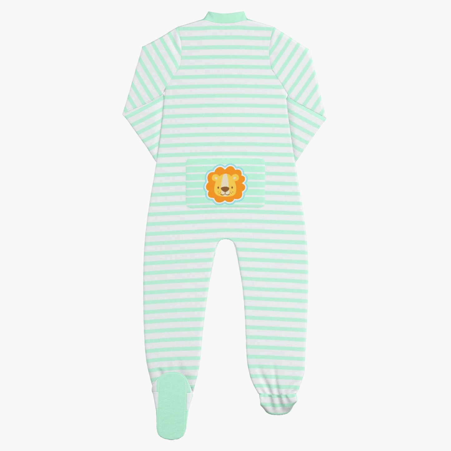 BabyCloudie Plush Fleece Footed Jammies - Baby Lion