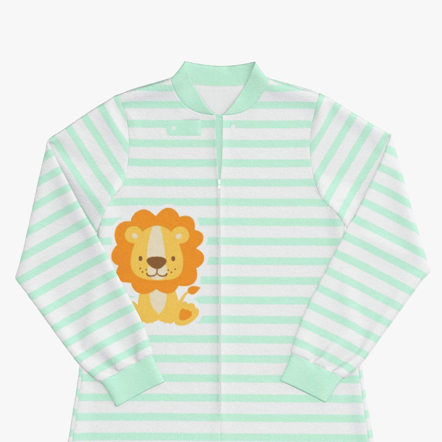 BabyCloudie Plush Fleece Footed Jammies - Baby Lion