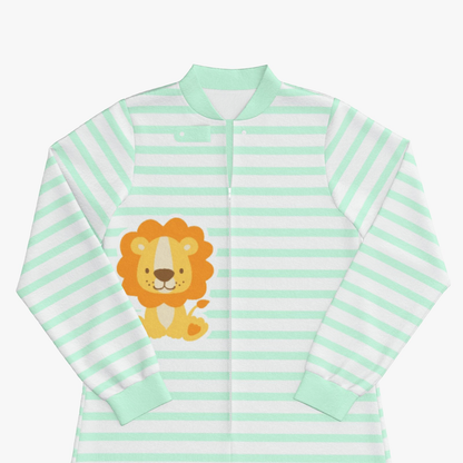 BabyCloudie Plush Fleece Footed Jammies - Baby Lion