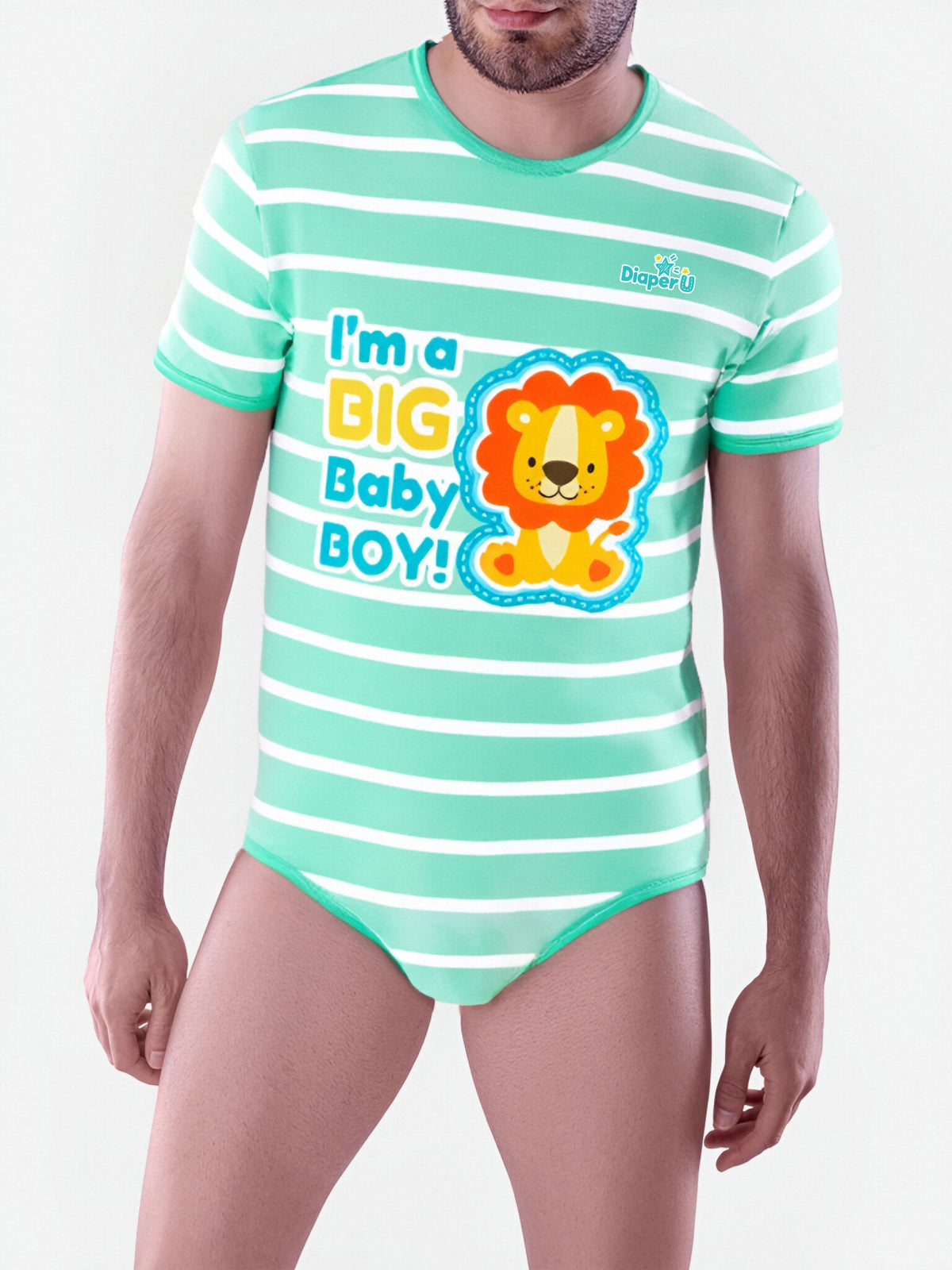 ABDL Adult Baby Onesie Baby Blue Stripe DiaperU abdl-adult-baby-onesie-baby-blue-stripe-diaperu