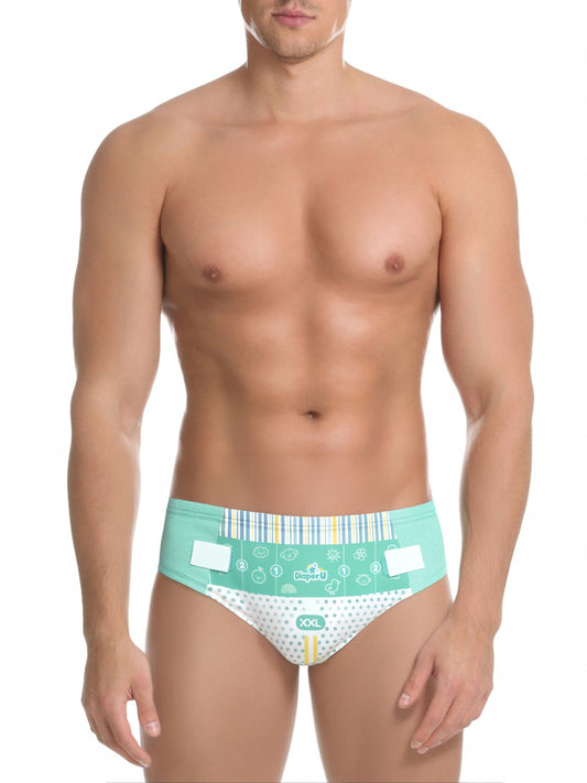 ABDL Swim Briefs - Cute Baby Diaper