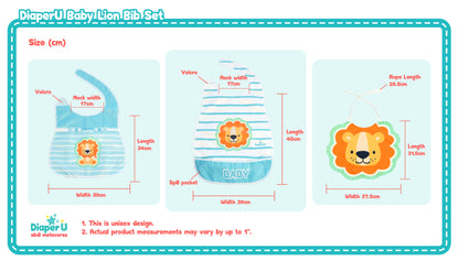 Baby Lion Bib Set (3 Bibs)