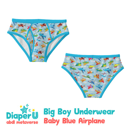 ABDL Big Boy Underwear - Baby Blue Airplane