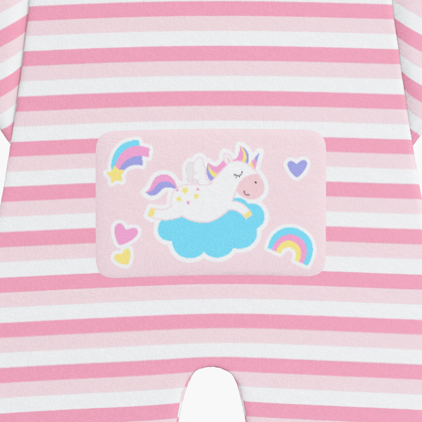 BabyCloudie Plush Fleece Footed Jammies - Baby Unicorn