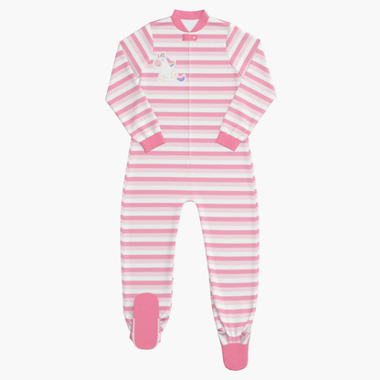 BabyCloudie Plush Fleece Footed Jammies - Baby Unicorn