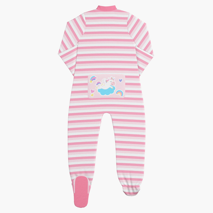 BabyCloudie Plush Fleece Footed Jammies - Baby Unicorn