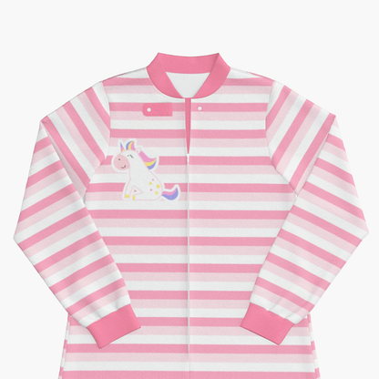 BabyCloudie Plush Fleece Footed Jammies - Baby Unicorn
