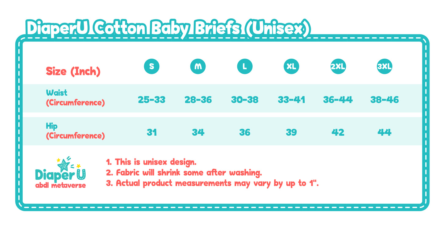 ABDL Cotton Baby Briefs - Baby Goose (Unisex)