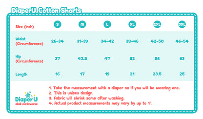 ABDL Cotton Shorts - Jungle Elephant