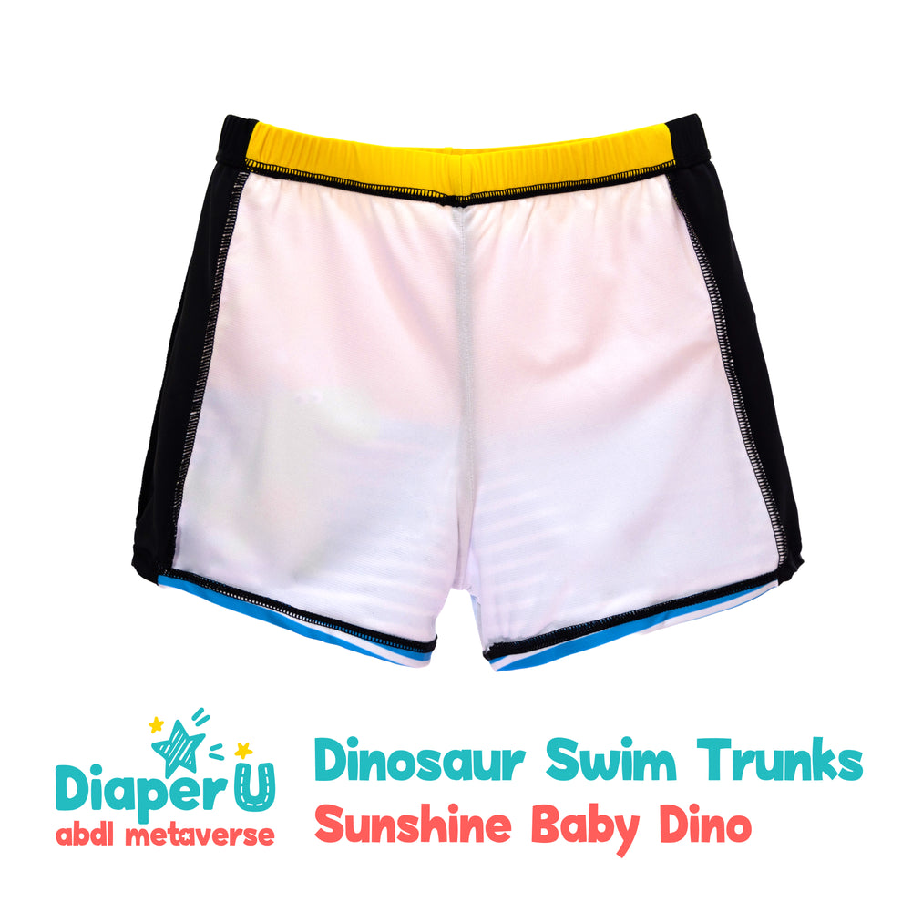 Babyhug Swimming Trunks Surfer Dino Print - Blue main image 0