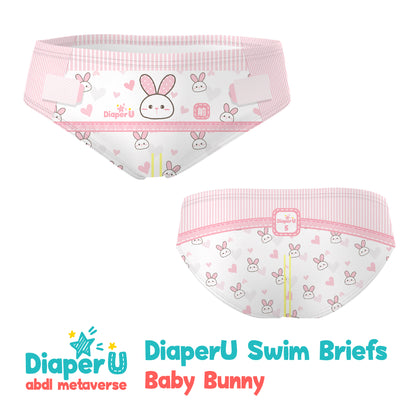 ABDL Swim Briefs - Baby Bunny