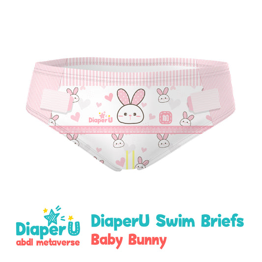 ABDL Swim Briefs - Baby Bunny
