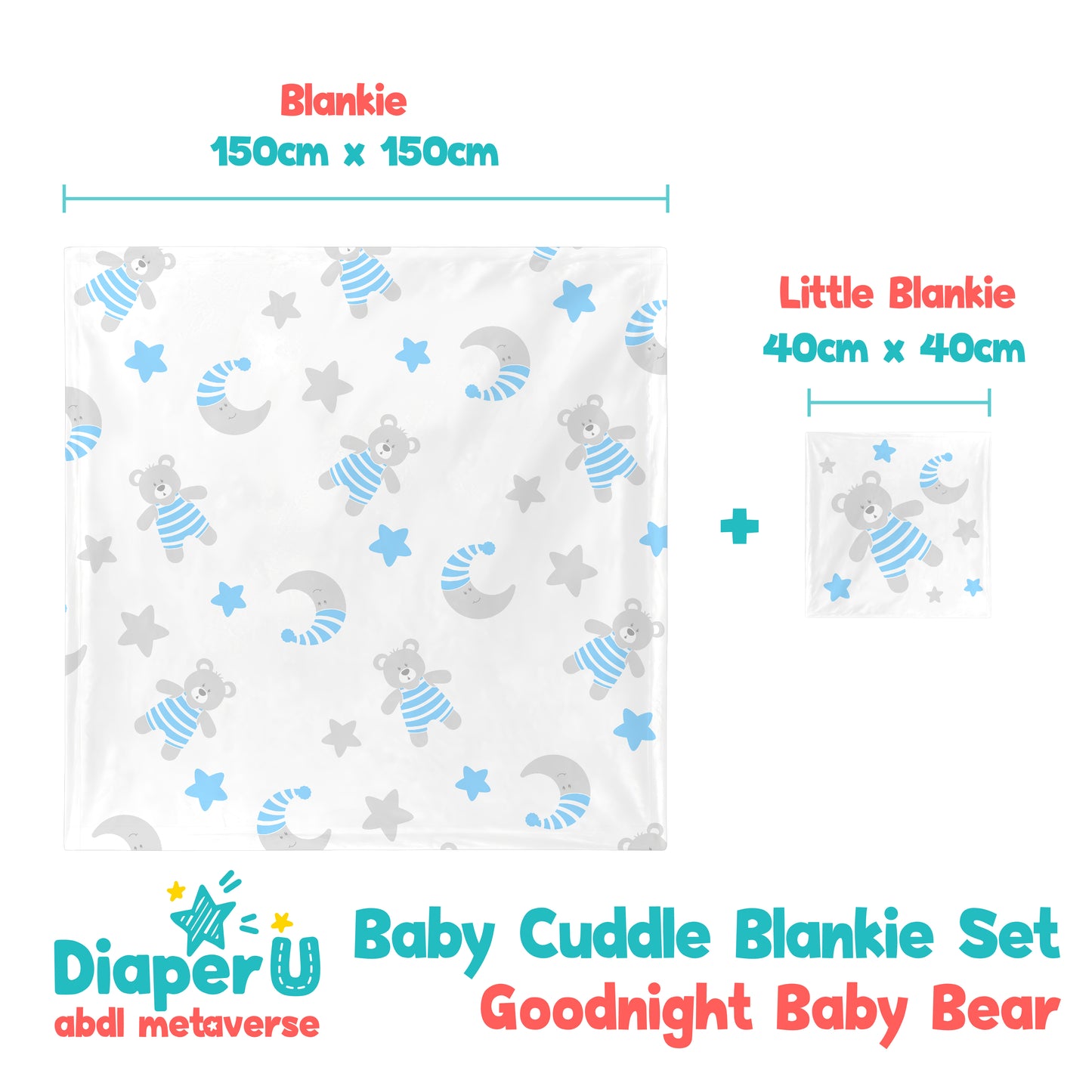 Baby Cuddle Blankie Set - Goodnight Baby Bear