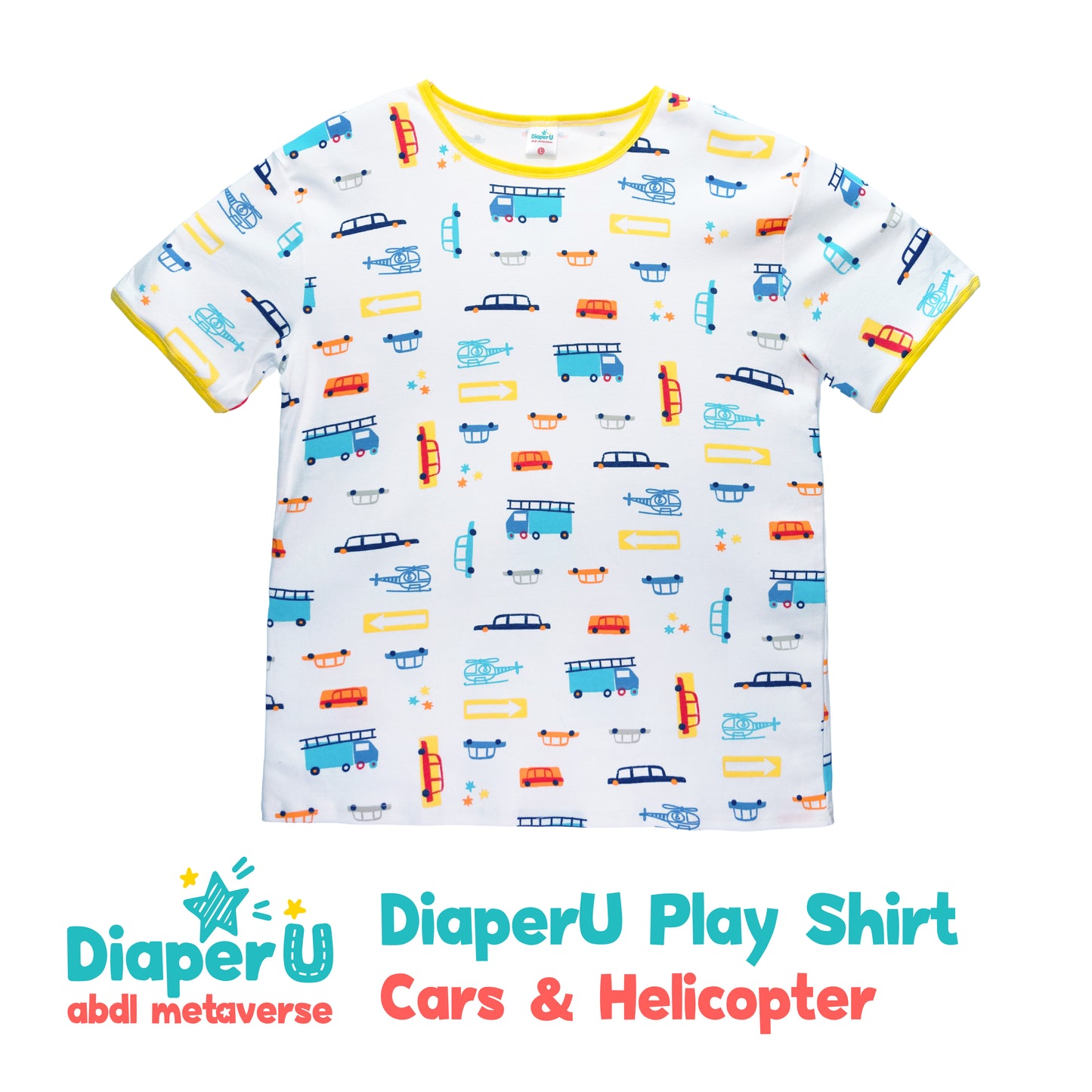 ABDL Cotton Shirts - Cars & Helicopter