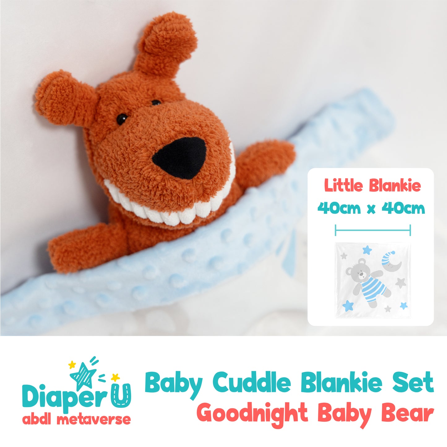 Baby Cuddle Blankie Set - Goodnight Baby Bear