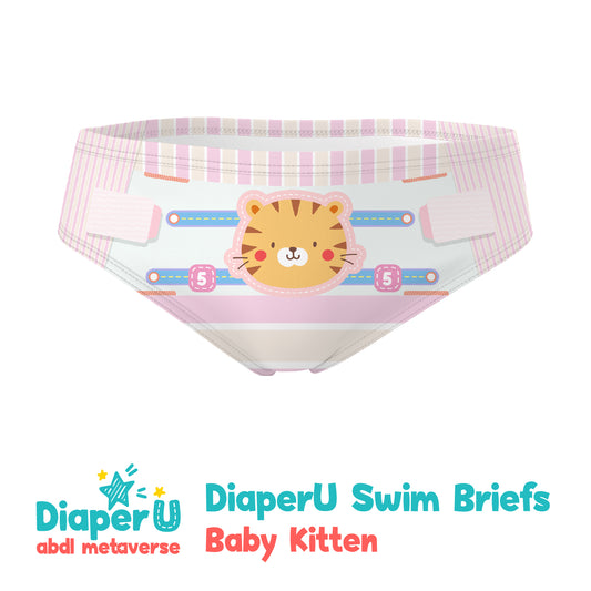 ABDL Swim Briefs - Baby Kitten